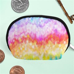 Rainbow Pontilism Background Accessory Pouches (medium)  by Nexatart