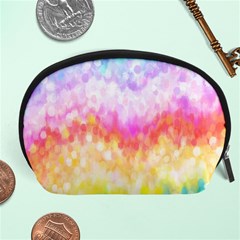 Rainbow Pontilism Background Accessory Pouches (large)  by Nexatart