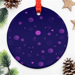 Decorative Dots Pattern Ornament (round) by ValentinaDesign