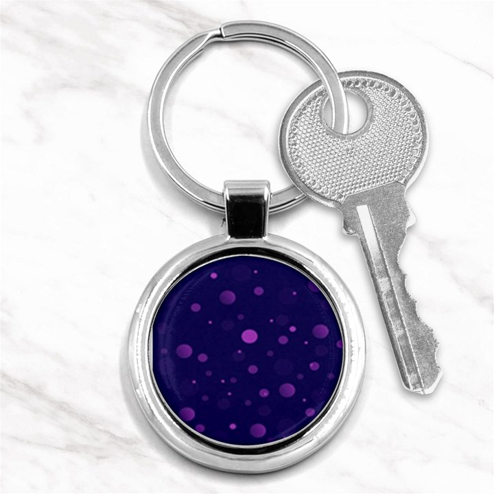 Decorative dots pattern Key Chains (Round) 