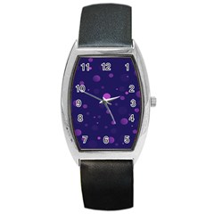 Decorative Dots Pattern Barrel Style Metal Watch by ValentinaDesign