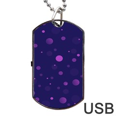 Decorative Dots Pattern Dog Tag Usb Flash (one Side) by ValentinaDesign