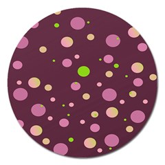 Decorative Dots Pattern Magnet 5  (round) by ValentinaDesign