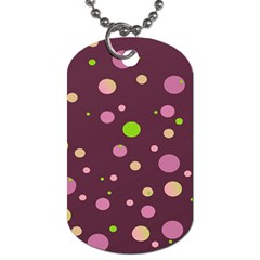 Decorative Dots Pattern Dog Tag (two Sides) by ValentinaDesign