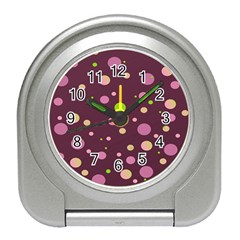 Decorative Dots Pattern Travel Alarm Clocks by ValentinaDesign