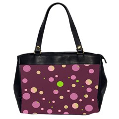 Decorative Dots Pattern Office Handbags (2 Sides)  by ValentinaDesign