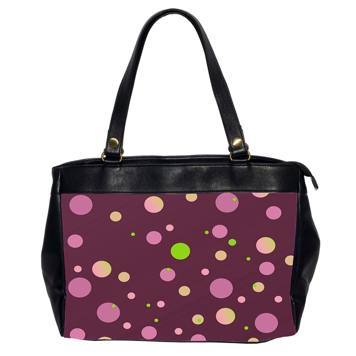 Decorative dots pattern Office Handbags (2 Sides) 