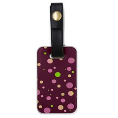 Decorative Dots Pattern Luggage Tags (one Side)  by ValentinaDesign