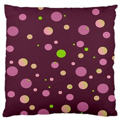 Decorative Dots Pattern Standard Flano Cushion Case (two Sides) by ValentinaDesign