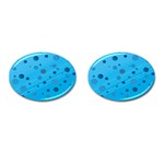 Decorative dots pattern Cufflinks (Oval) Front(Pair)