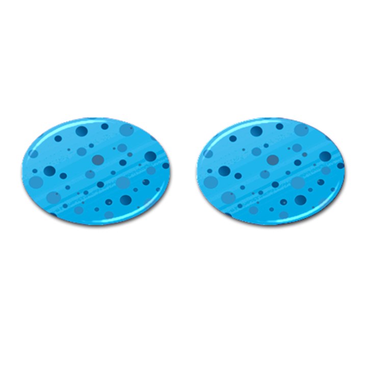 Decorative dots pattern Cufflinks (Oval)