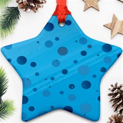 Decorative Dots Pattern Star Ornament (two Sides) by ValentinaDesign