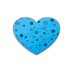 Decorative Dots Pattern Rubber Coaster (heart)  by ValentinaDesign