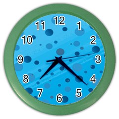 Decorative Dots Pattern Color Wall Clocks by ValentinaDesign