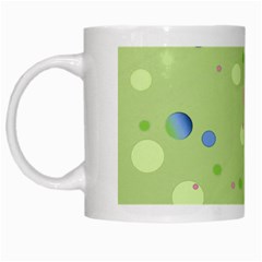 Decorative Dots Pattern White Mugs by ValentinaDesign