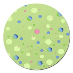 Decorative Dots Pattern Magnet 5  (round) by ValentinaDesign