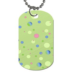 Decorative Dots Pattern Dog Tag (one Side) by ValentinaDesign