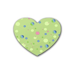 Decorative Dots Pattern Heart Coaster (4 Pack)  by ValentinaDesign