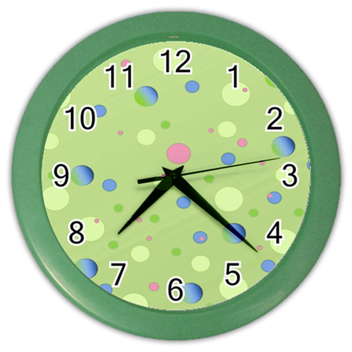 Decorative dots pattern Color Wall Clocks