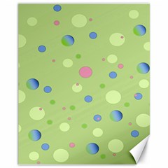 Decorative Dots Pattern Canvas 11  X 14   by ValentinaDesign