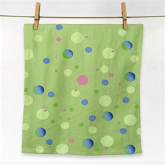 Decorative Dots Pattern Face Towel by ValentinaDesign