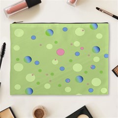 Decorative Dots Pattern Cosmetic Bag (xl) by ValentinaDesign