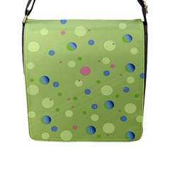 Decorative Dots Pattern Flap Messenger Bag (l)  by ValentinaDesign