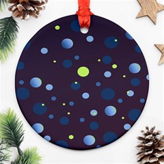 Decorative Dots Pattern Ornament (round) by ValentinaDesign