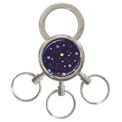 Decorative Dots Pattern 3-ring Key Chains by ValentinaDesign