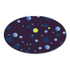 Decorative Dots Pattern Oval Magnet by ValentinaDesign