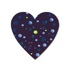 Decorative Dots Pattern Heart Magnet by ValentinaDesign