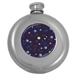 Decorative dots pattern Round Hip Flask (5 oz) Front