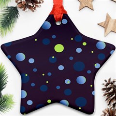 Decorative Dots Pattern Star Ornament (two Sides) by ValentinaDesign