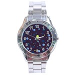 Decorative dots pattern Stainless Steel Analogue Watch Front