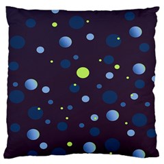 Decorative Dots Pattern Large Flano Cushion Case (one Side) by ValentinaDesign