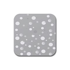 Decorative dots pattern Rubber Coaster (Square) 