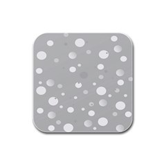 Decorative dots pattern Rubber Square Coaster (4 pack) 