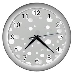 Decorative dots pattern Wall Clocks (Silver) 