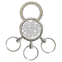 Decorative dots pattern 3-Ring Key Chains