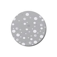 Decorative dots pattern Rubber Coaster (Round) 