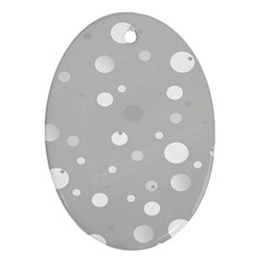 Decorative dots pattern Oval Ornament (Two Sides)