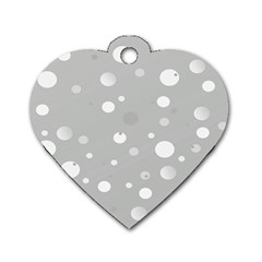 Decorative dots pattern Dog Tag Heart (One Side)