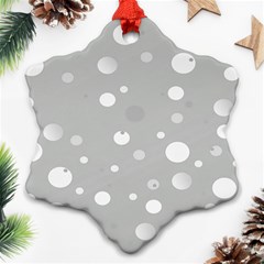 Decorative dots pattern Snowflake Ornament (Two Sides)