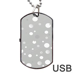 Decorative Dots Pattern Dog Tag Usb Flash (one Side) by ValentinaDesign