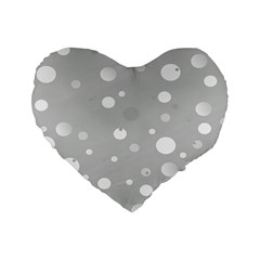 Decorative dots pattern Standard 16  Premium Heart Shape Cushions