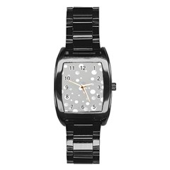 Decorative dots pattern Stainless Steel Barrel Watch