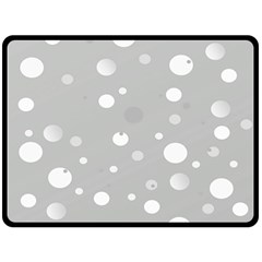 Decorative dots pattern Double Sided Fleece Blanket (Large) 