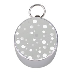 Decorative dots pattern Mini Silver Compasses