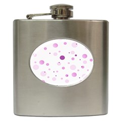 Decorative Dots Pattern Hip Flask (6 Oz) by ValentinaDesign