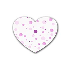 Decorative Dots Pattern Heart Coaster (4 Pack)  by ValentinaDesign